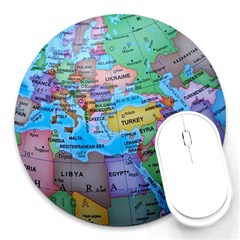 Globe World Map Maps Europe Round Mousepads