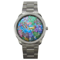 Globe World Map Maps Europe Sport Metal Watch