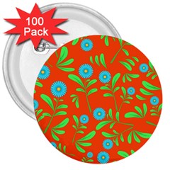 Background-texture-seamless-flowers 3  Buttons (100 Pack) 