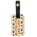 Food Illustration Cupcake Pattern Lollipop Luggage Tag (one side) Front