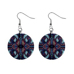 Blue Onn Burgundy Mini Button Earrings