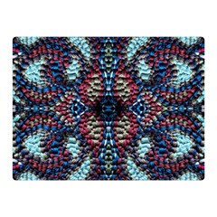 Blue Onn Burgundy Double Sided Flano Blanket (mini)  by kaleidomarblingart