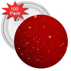 Stars-red Chrismast 3  Buttons (100 Pack)  by nateshop