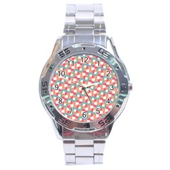 Patchwork Pastel Pattern Art Stainless Steel Analogue Watch by danenraven