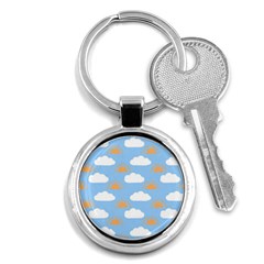 Sun And Clouds   Key Chain (round) by ConteMonfrey