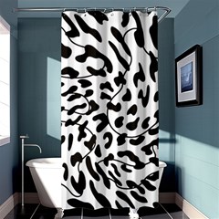 Leopard Print Black And White Shower Curtain 36  X 72  (stall)  by ConteMonfrey