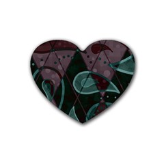 Background Pattern Texture Design Rubber Coaster (heart) by danenraven