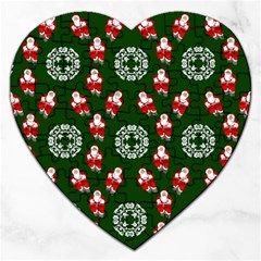 Xmas Christmas Background Jigsaw Puzzle (heart) by danenraven