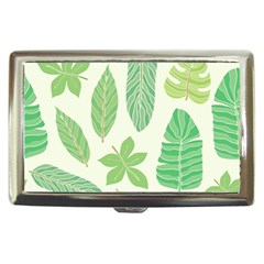 Watercolor Banana Leaves  Cigarette Money Case by ConteMonfrey