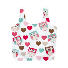 Lovely Owls Full Print Recycle Bag (m) by ConteMonfrey