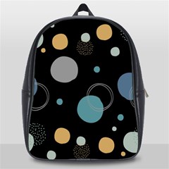 Circle Pattern Abstract Polka Dot School Bag (large) by danenraven