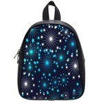 Abstract Pattern Snowflakes School Bag (Small) Front