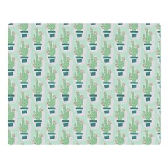 Cuteness Overload Of Cactus!  Double Sided Flano Blanket (large)  by ConteMonfrey