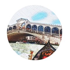 Lovely Gondola Ride - Venetian Bridge Mini Round Pill Box (pack Of 5)