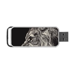 Angry Male Lion Portable Usb Flash (two Sides)