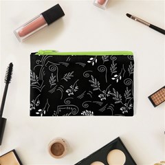 Leaves Doodle Digital Paper Foliage Cosmetic Bag (xs) by danenraven