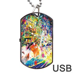 Multicolor Anime Colors Colorful Dog Tag Usb Flash (one Side) by BangZart