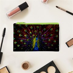 Beautiful Peacock Feather Cosmetic Bag (xs)