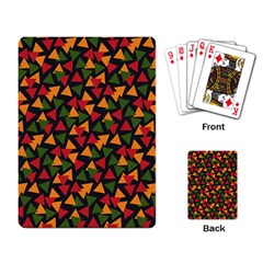 Ethiopian Triangles - Green, Yellow And Red Vibes Playing Cards Single Design (rectangle) by ConteMonfreyShop