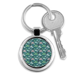 Llama Clouds   Key Chain (round) by ConteMonfreyShop