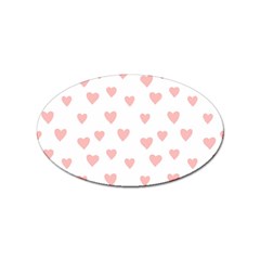 Small Cute Hearts   Sticker Oval (100 Pack)