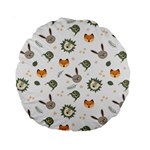 Rabbit, Lions And Nuts   Standard 15  Premium Round Cushion  Front