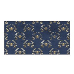 Blue Golden Bee   Satin Wrap 35  X 70 