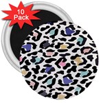 Jaguar spots colorful 3  Magnet (10 pack) Front