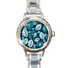 Vibrant Fall Autumn  Round Italian Charm Watch by ConteMonfreyShop