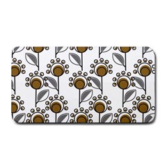 Daisy Minimalist Leaves Medium Bar Mat by ConteMonfreyShop