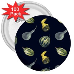 Vintage Vegetables Zucchini 3  Button (100 Pack) by ConteMonfreyShop