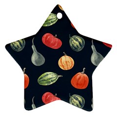 Vintage Vegetables  Star Ornament (two Sides) by ConteMonfreyShop