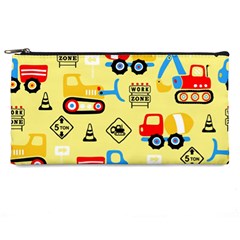 Seamless Pattern Vector Industrial Vehicle Cartoon Pencil Case by Jancukart