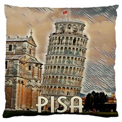 Pisa Tower, Italy Large Flano Cushion Case (two Sides) by ConteMonfrey