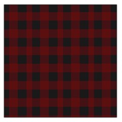 Dark Red Classic Plaids Square Satin Scarf (36  X 36 ) by ConteMonfrey