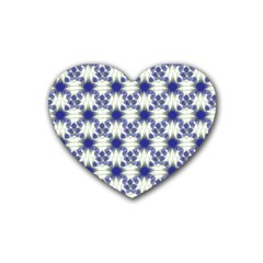 Background Pattern Texture Design Rubber Coaster (heart) by Wegoenart