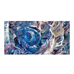 Abstract Ammonite Satin Wrap 35  X 70  by kaleidomarblingart