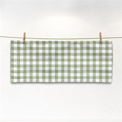 Green Tea White Small Plaids Hand Towel by ConteMonfrey