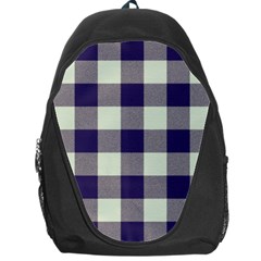 Blue Purple And White Plaids Backpack Bag by ConteMonfrey