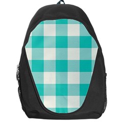 Blue And White Plaids Backpack Bag by ConteMonfrey