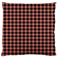 Straight Black Pink Small Plaids  Large Flano Cushion Case (two Sides) by ConteMonfrey