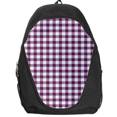 Straight Purple White Small Plaids  Backpack Bag by ConteMonfrey