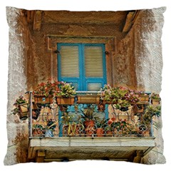 Beautiful Venice Window Large Flano Cushion Case (one Side) by ConteMonfrey