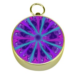 Wallpaper Tie Dye Pattern Gold Compasses by Wegoenart