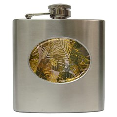 Nature Monstera Leaves Leaf Foliage Boho Style Hip Flask (6 Oz)