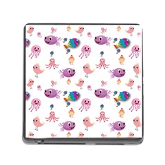 Fish Squid Bird Jellyfish Chicken Memory Card Reader (square 5 Slot) by Wegoenart