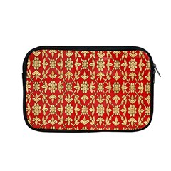 Gold-red Flower Apple Macbook Pro 13  Zipper Case by nateshop