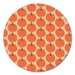 Cute Pumpkin Magnet 5  (round) by ConteMonfrey