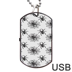 Spider Web - Halloween Decor Dog Tag Usb Flash (two Sides) by ConteMonfrey