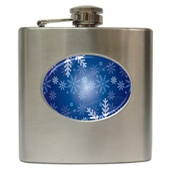 Snowflakes Hip Flask (6 Oz) by nateshop